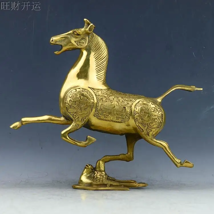 

Antique Chinease QingDynasty copper statue,Horse stepping swallow,Handicrafts,best collection&adornment, Free shipping