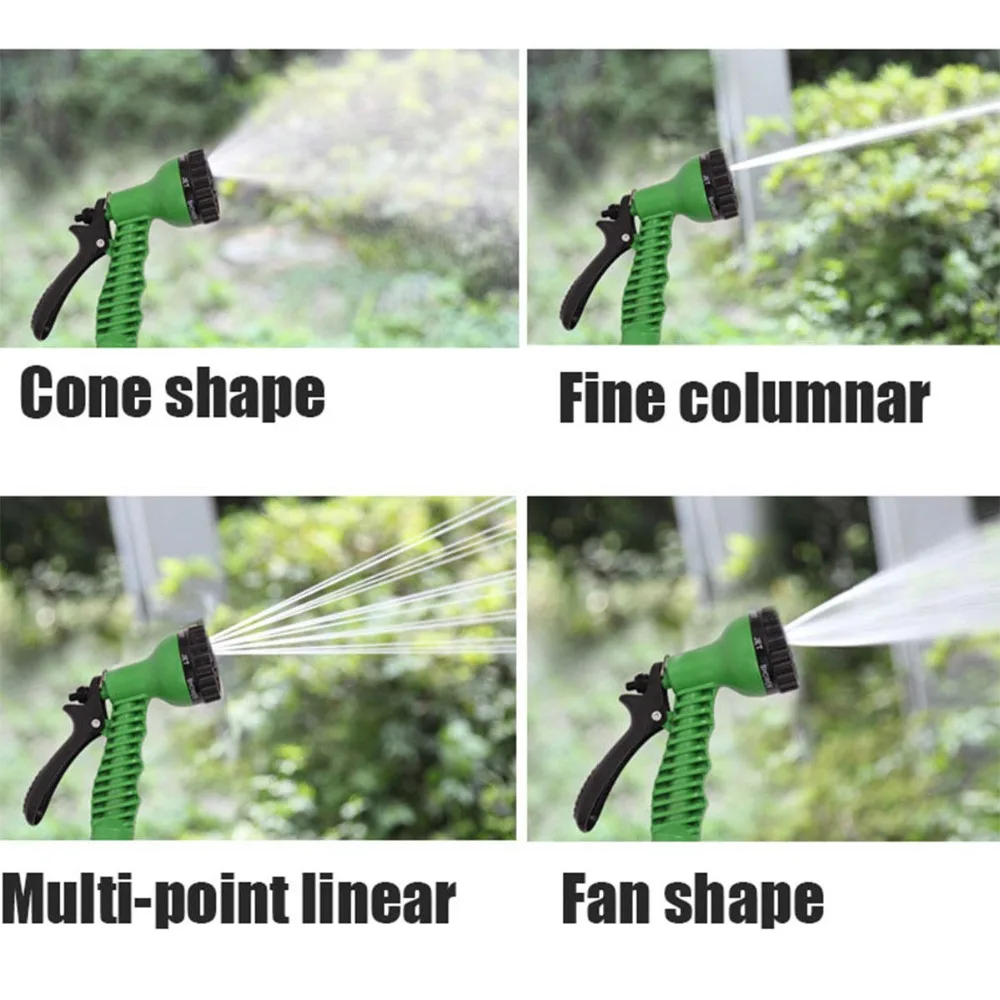 50FT расширяемый гибкий сад водяной шланг Мойка автомобилей с сопло распылителя 15 м