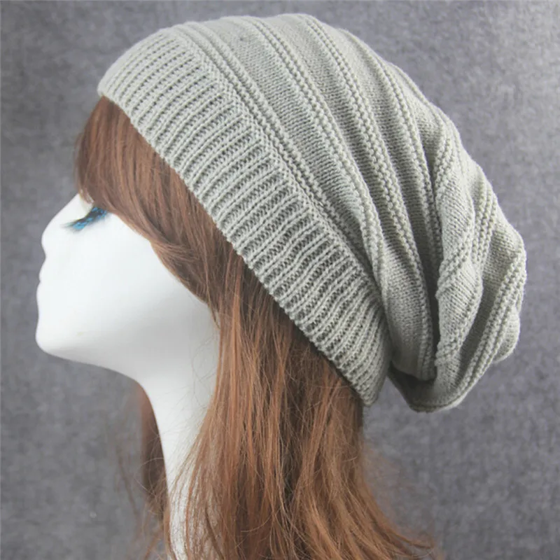 High Quality Women Winter Knitted Wool Cap Beanies Unisex Casual Hats & Caps Men Solid Color Hip