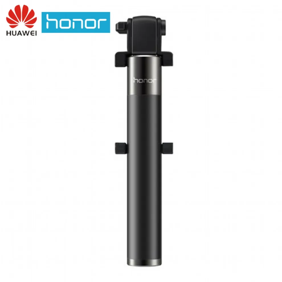 Оригинальная селфи-палка huawei Honor, монопод, проводная селфи-палка, выдвижная ручная палка с затвором для iPhone, Android, huawei - Цвет: Black