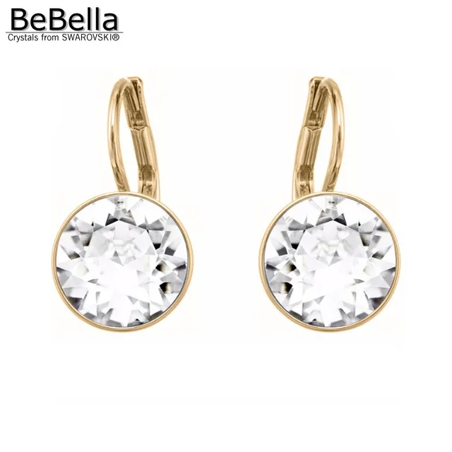 Bebella Mini Bella Pierced Earrings With Crystal From Swarovski Gold Bebella Mini Bella Pierced Earrings With Crystal From Swarovski Gold Color Plated Clear For Women