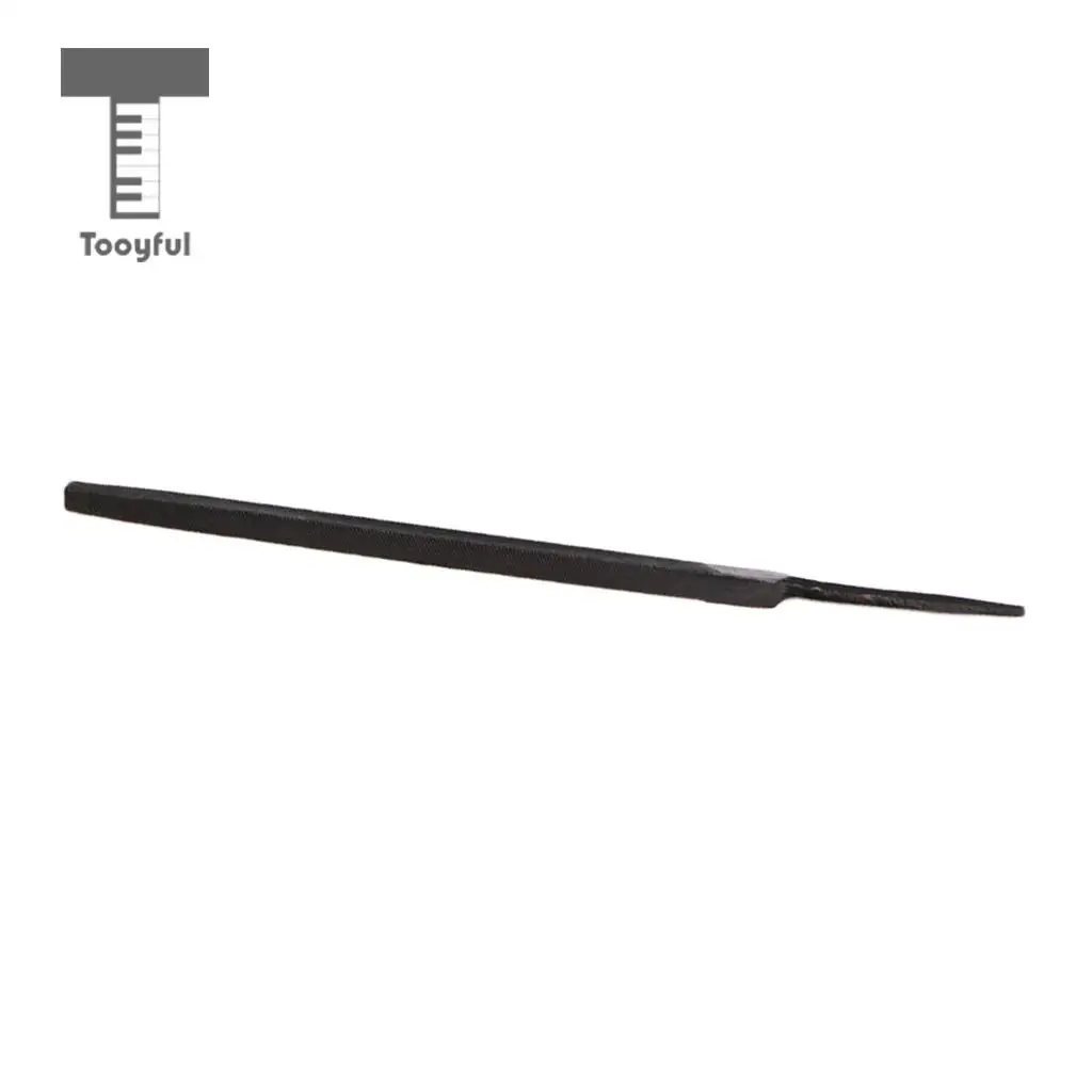 Tooyful Carbon Steel Guitar Fret Crowning File Dressing File with 3 Size Edges Luthier Tool