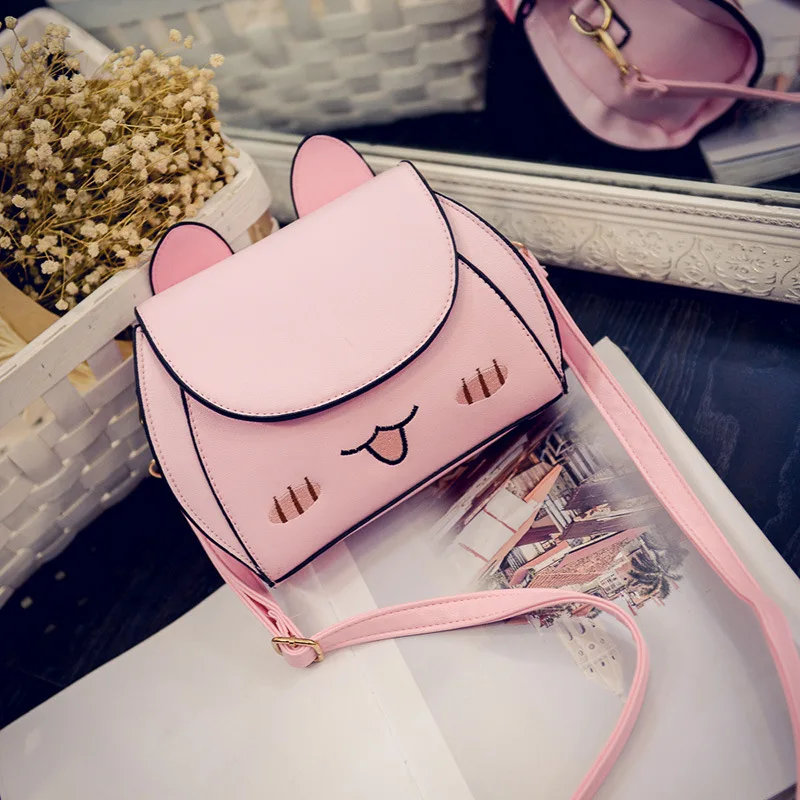

2019 Discount Only Today Leather Handbag For Women MINI Fashion Sweet Cute Ear Female Shoulder Crossbody Coin Purse Cartoon bags