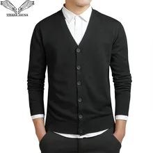 VISADA JAUNA свитер hombre мужская одежда новое пальто одежда Повседневный Кардиган с длинным рукавом сплошной цвет хлопок большой размер 3XL N5085