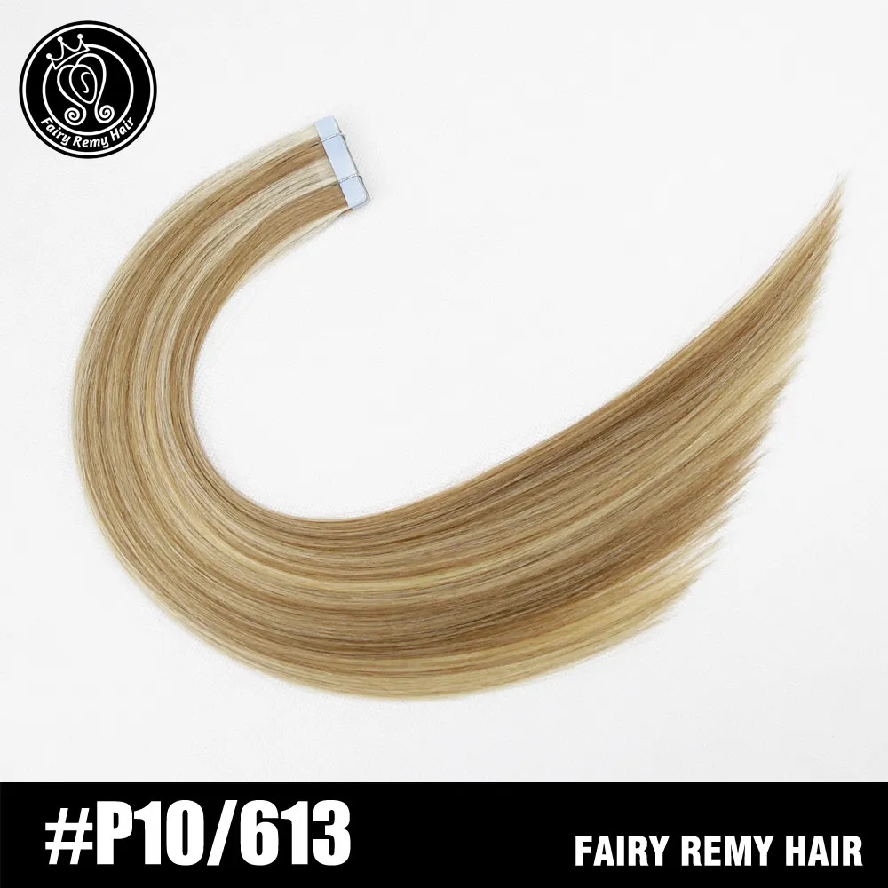 P10-613 Накладные Человеческие волосы Remy на ленте, настоящие натуральные волосы, невидимые, бесшовные, пепельный блонд, европейские клеящиеся волосы для наращивания, 2 г/шт - Цвет: P10-613