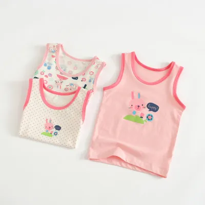 VIDMID Baby Girls tanks tops girls cotton Camisoles vests girls new candy color kids underwear Tanks Camisoles clothes 7068 01 3