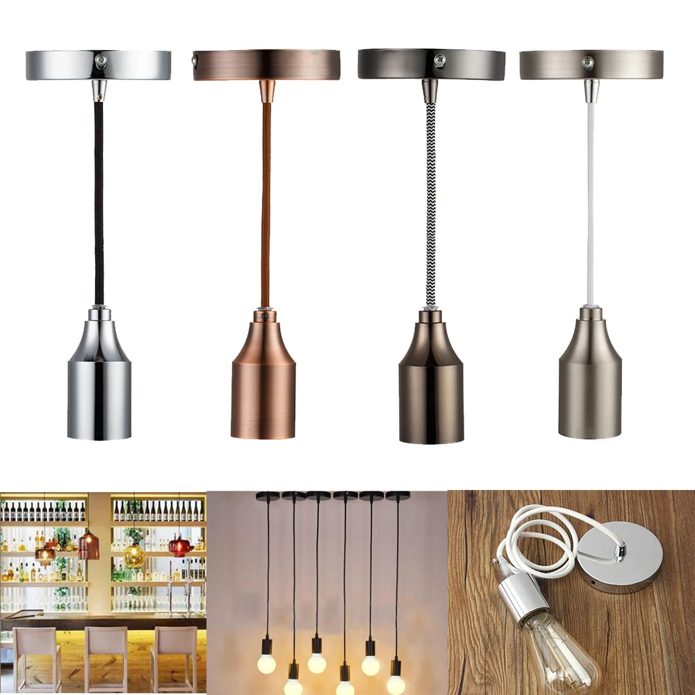 

Ceiling Rose Braided Fabric Flex Pendant Lamp Holder Light Fitting Lighting Kitchen Led Light Led Lamp