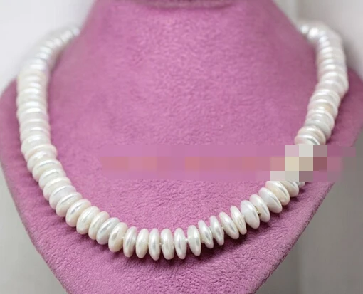 

ddh003806 Unique! 12mm real natural white coin pearl gem necklace 18" long fashion jewelry 28% Discount (A0325)