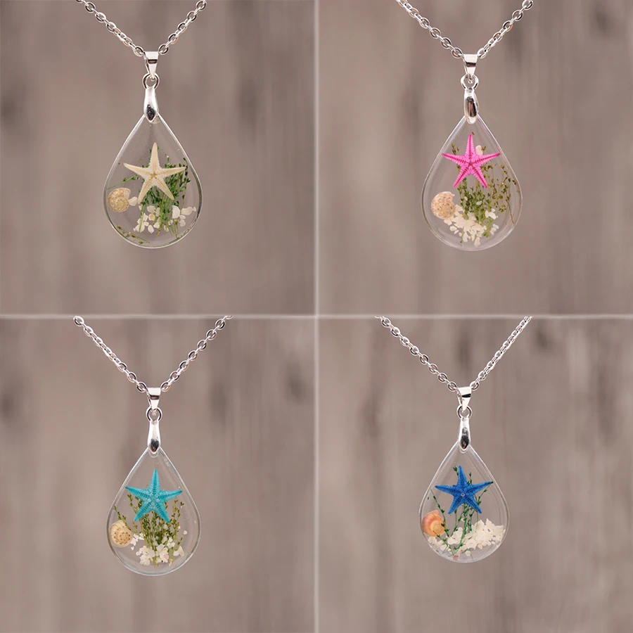 IVR раковина морской звезды Shell океан морские волны Подвески ручной работы колье