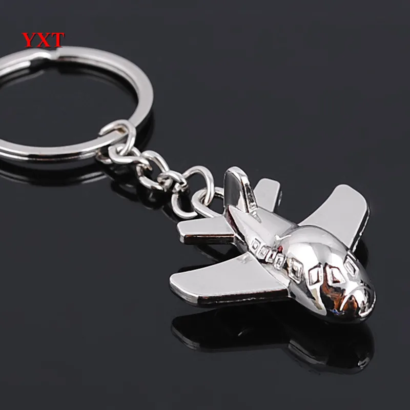

2015 New Design Silver Metal Mini Unmanned Aircraft Small Plane Key Ring Keychain Lovely Party Gift Personality