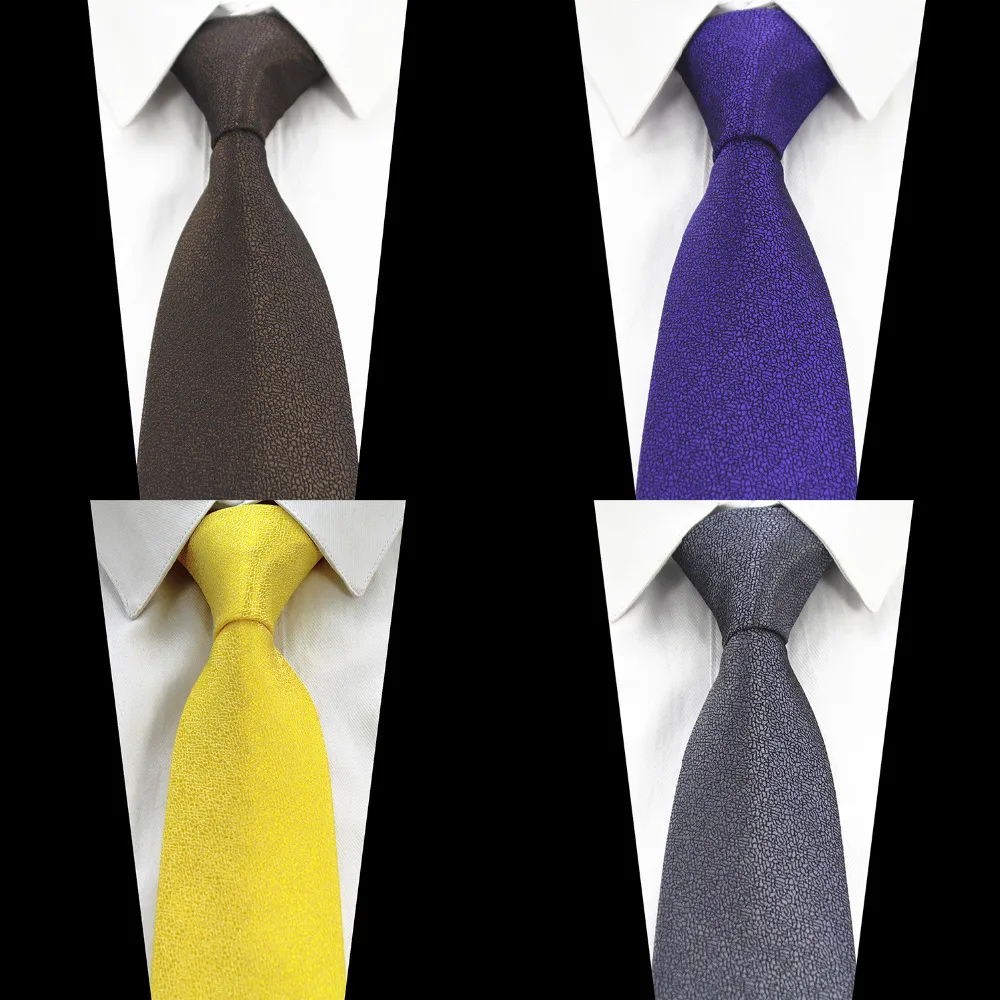 RBOCOTT мужские классические плотные галстуки Красный Зеленый Желтый Серый Черный 8 см простой галстук для мужчин Роскошный шелковый галстук для деловой свадьбы