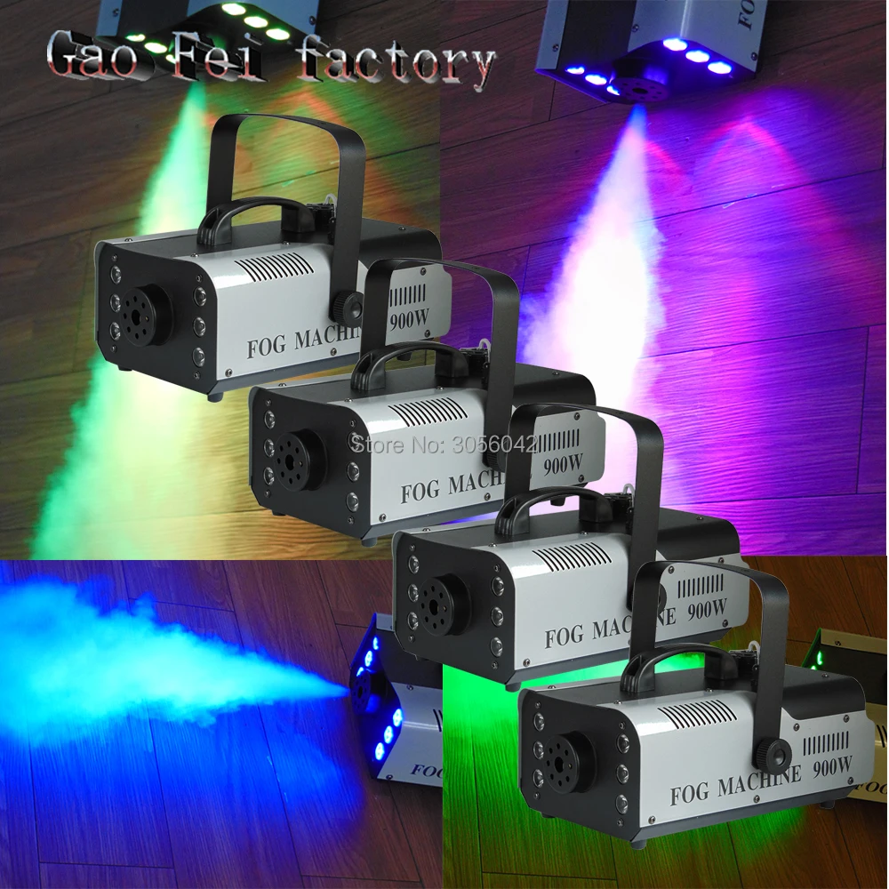 

900W RGB LED party professional fog machine halloween smoke maker cold (4pcs/lot)