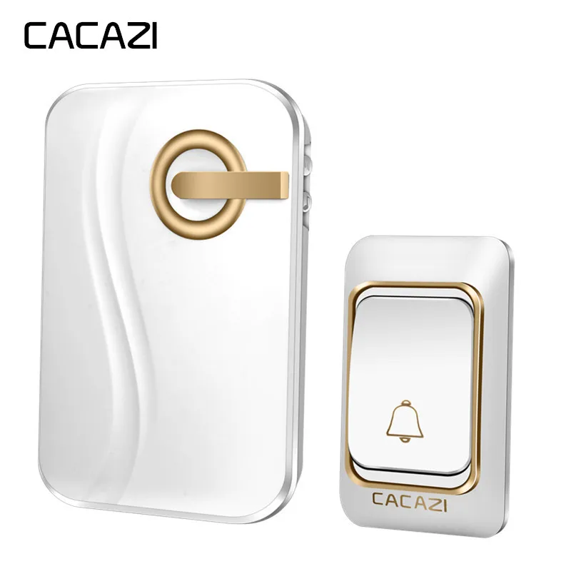 CACAZI Wireless Doorbell DC battery-operated 200M remote waterproof 1 transmitter 1 receiver 36 rings door chime Cordless Bell CACAZI Wireless Doorbell DC battery-operated 200M remote waterproof 1 transmitter 1 receiver 36 rings door chime Cordless Bell
