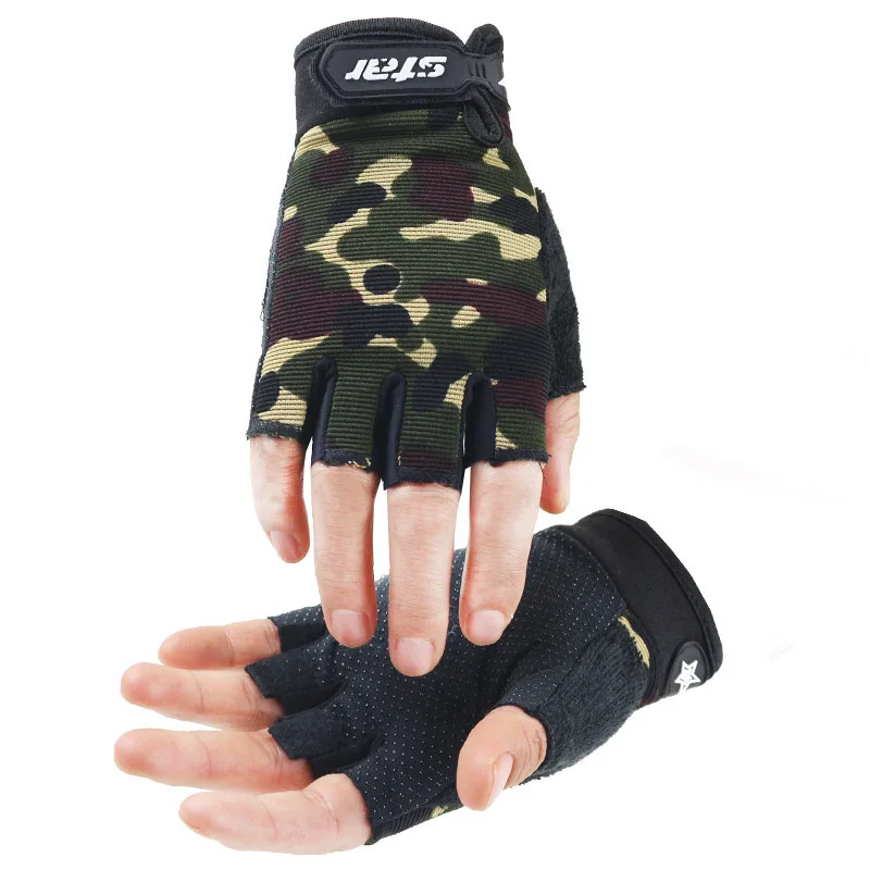 

Fitness gloves male dumbbell equipment horizontal bar exercise wrist training half finger bicycle anti-skid sports gloves B58