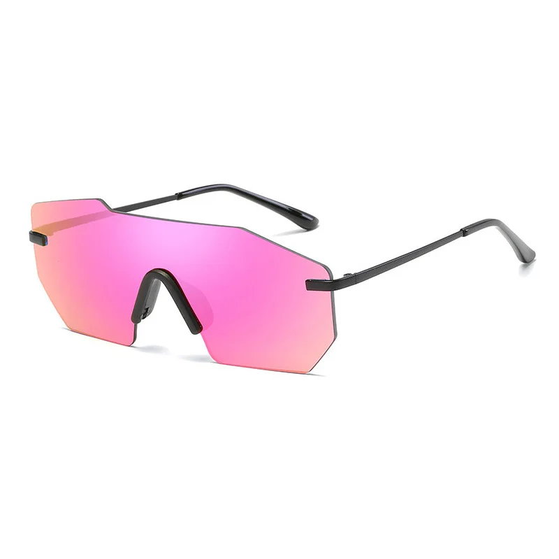 SWECINE брендовые модные черные Одна деталь солнцезащитные очки сиамские Женщина мужские уличные съемки очки вождения прохладно солнцезащитные очки - Цвет линз: Purple