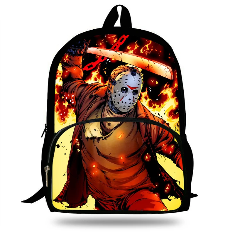 

Bagback Jason Vorhees Friday the 13th Mask Print Children School Bags for Teen Boy Girls Students Bag Backpack Mochila Escolar