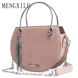 MENGXILU кисточкой Для женщин Сумки женский матовая кожа Crossbody Сумка для Для женщин сумки Высокое качество кожа Sac основной ручка сверху