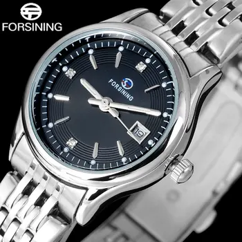 

FORSINING brand fashion women quartz watches ladies dress bracelet watches stainless steel band wristwatches auto date relojes