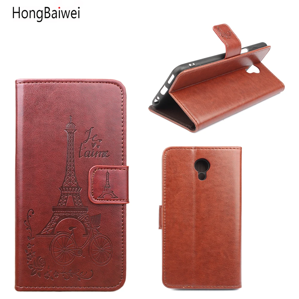

HongBaiwei for Meizu M6s Cover Wallet Style Fashion Embossed Flip Cover Case for Meizu M6s Leather Case for Meilan S6 / Mblu S6