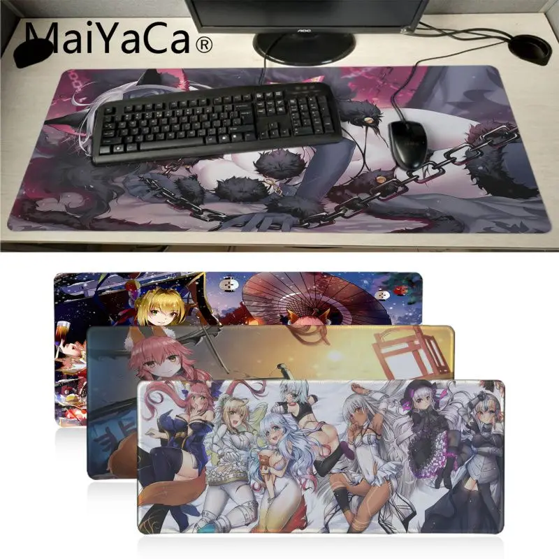 

Maiyaca Fate Apocrypha Tamamo No Mae Girls Lock Edge Speed Control Laptop Keyboard Mat Good quality Gaming Necessary Mouse Mat