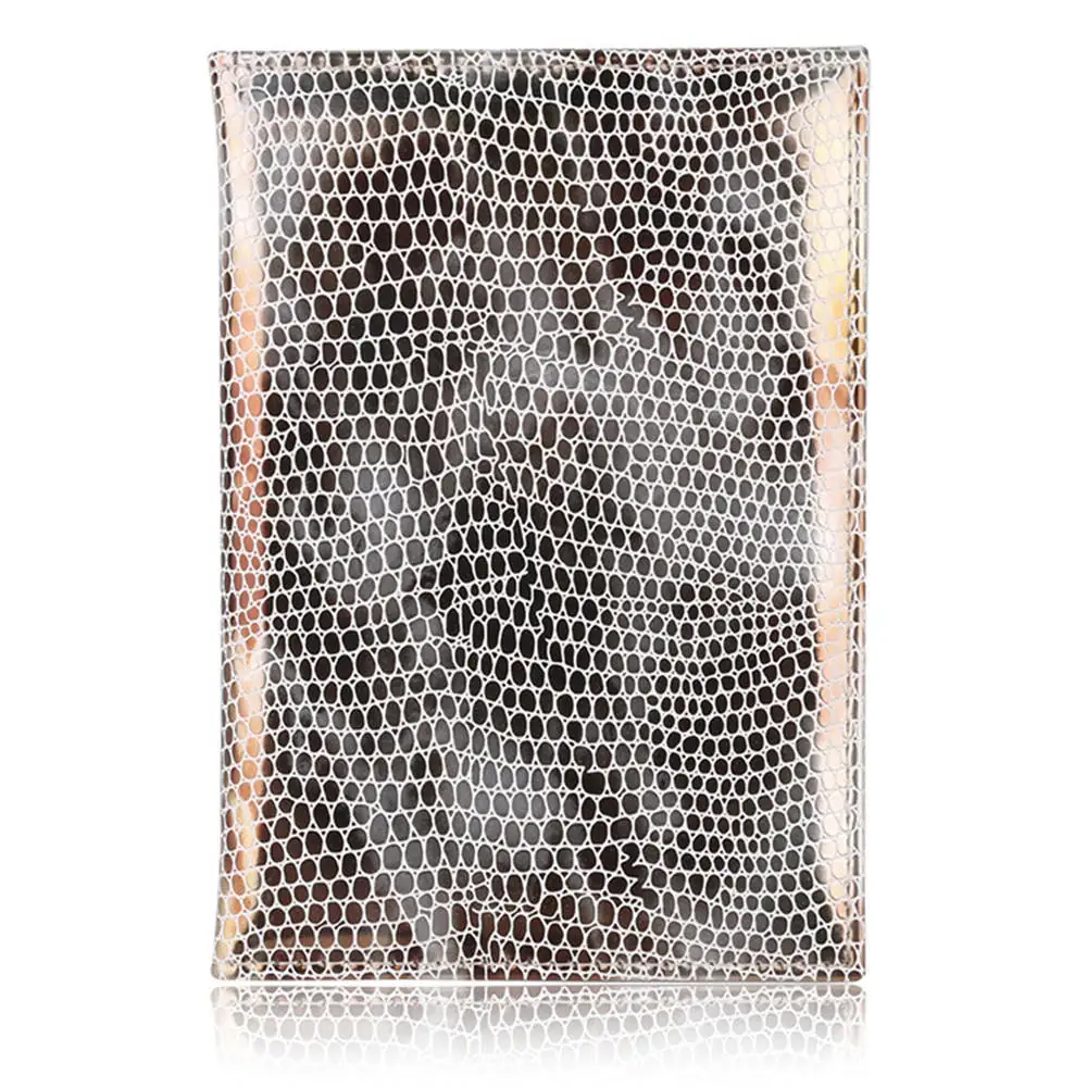 

2019 Passport Holder Protector Snake Soft PU Leather Passport Cover Shiny Travel Wallet Business Card Holder Purse