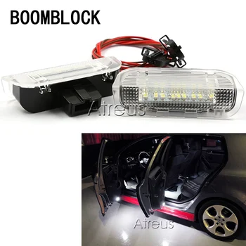 

For Volkswagen CC VW Polo Passat B6 B7 Golf GTi Jetta EOS Tiguan Scirocco Touareg Car Door Welcome Lights White SMD LED Lamp