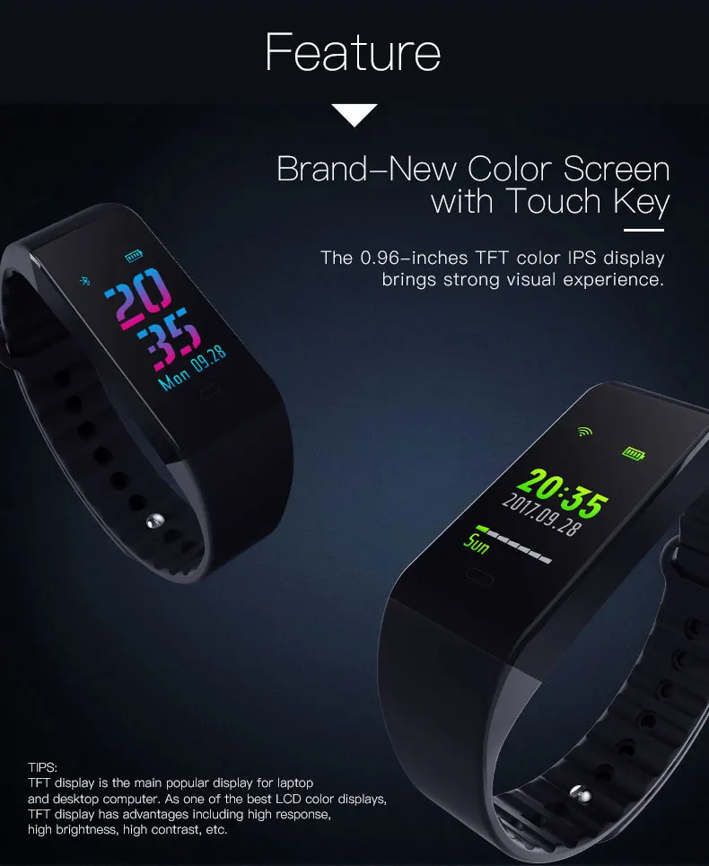 Smart bracelet blood pressure  heartrate W6S(3)