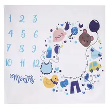 Детский фон для фотосъемки новорожденных с цветочным рисунком, одеяло с героями мультфильмов, месяц, сделай сам, милые детские мягкие тканевые подвесные принадлежности