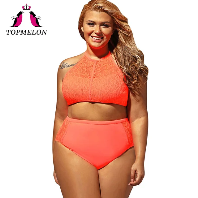 Topmelon Badpak Vrouwen Bikini Badmode Grote Maat Hoge Taille Holle