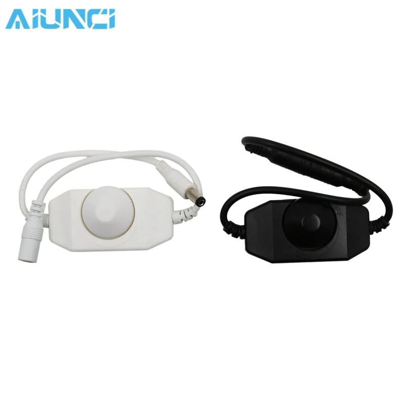 

DC 12V LED Dimmer Brightness Adjust Switch Controller with DC Port For 3528 5050 5630 Single Color LED Strip Light LED Dimmer