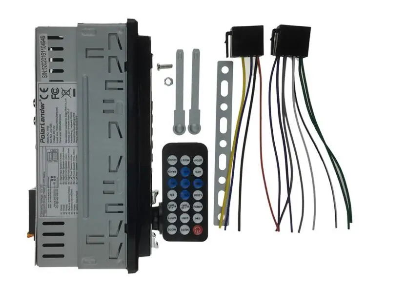 Polarlander Авторадио Bluetooth автомобильный стерео радио FM Aux вход приемник SD USB 12V In-dash 1 din автомобильный MP3 мультимедийный плеер