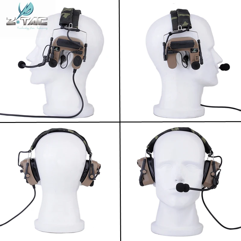 Fones de Ouvido com Cancelamento de Ruído Fones de Ouvido Fone de Ouvido Z-tactical Airsoft Sordin Tático Comtac iv In-the-ear Militar Rádio Softair 19 High Quality Esporte e Lazer