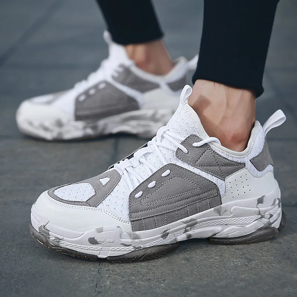 

Men Breathable Mesh Outdoor Shoes Casual Men Sneakers Running Shoes Fashion platform sneakers spor ayakkabi erkek