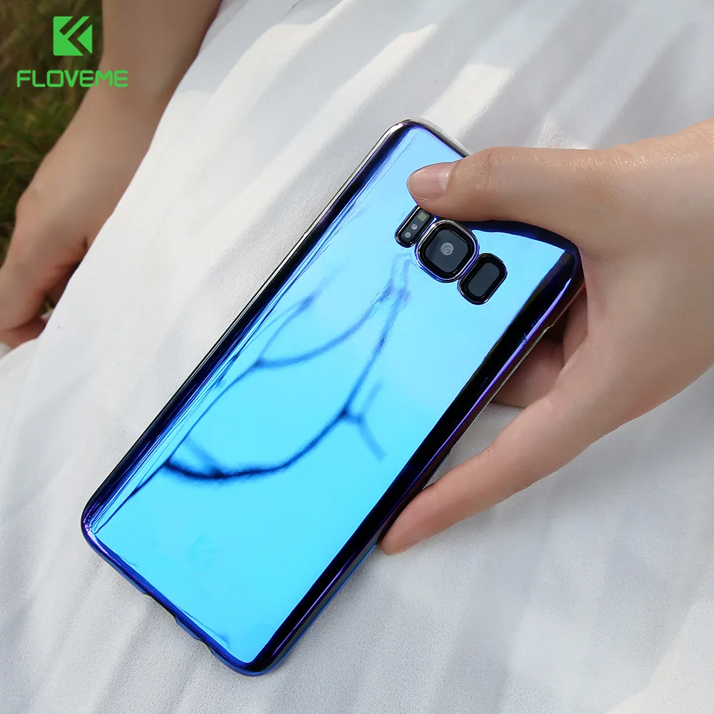 FLOVEME Luxury Blue Light Ray Case For Samsung Galaxy S6 S8 S7 Edge A3 2016 Ultra Thin Cool Hard Cover For Samsung A5 2016 Capa cases-for-s8+