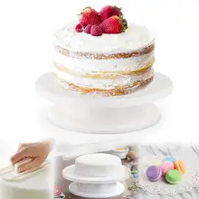 Кухня Торт Украшение Обледенение вращающийся проигрыватель торт стенд Пластик Фондант выпечки инструмент DIY противоскольжения круглый поворотный стол