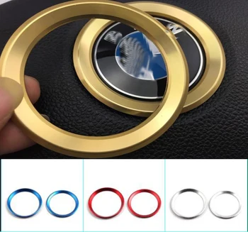 

2019 car styling Excellent New 3D steering wheel aluminium alloy Sticker case for BMW E39 E36 E60 E90 E34 E46 Car Accessories