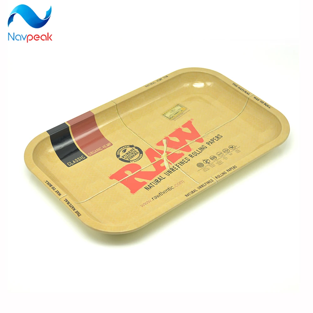 

10pcs/lot 2019 Rolling Tool RAW Iron Storage Tray 28.5*18.5cm Smoking Accessories RAW Rolling Paper Trays Kitchen Tool Bandeja