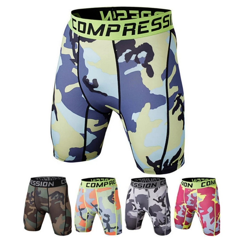 

Men Bodybuilding Shorts Fitness Workout Inseam Gyms Shorts Male Muscle Alive Elastic Compression Tights