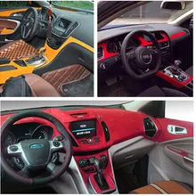 Qualità Premium Auto tessuto della pelle scamosciata per interni auto adesivo autoadesivo dell’automobile dell’involucro della pellicola velluto Pelle Scamosciata della pellicola del vinile Auto Decorazione