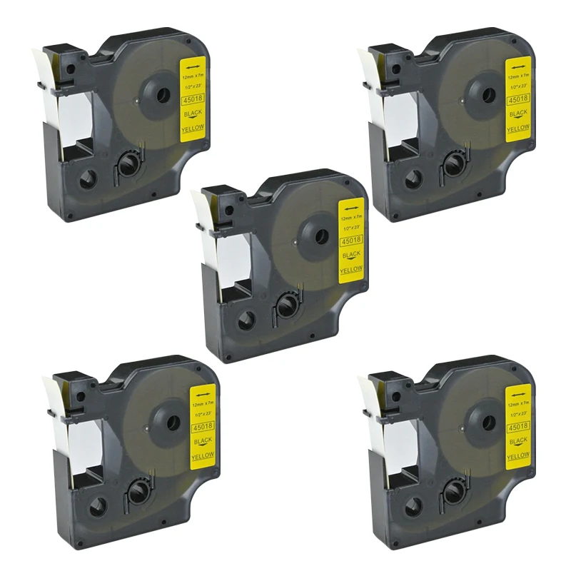 

Запасная деталь 5pk 45018 S0720580, 12 мм, 7 м, черная печать на желтом цвете