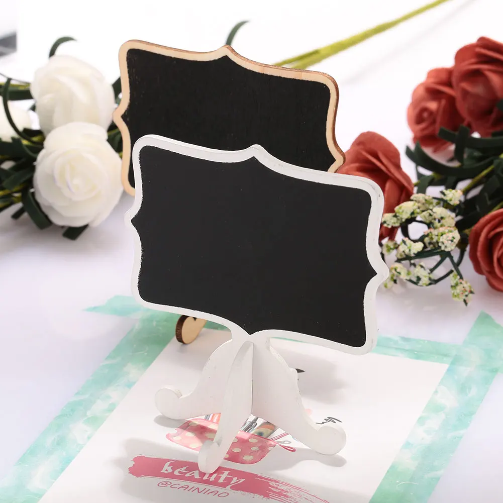 Mini Blackboard Wooden Christmas Decoration Decors Tag Boards Chalkboardsin Party DIY