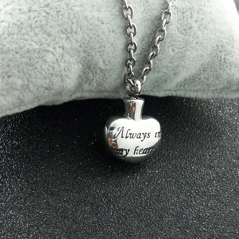 Stainless Steel Scripture Necklace Memorial Cremation Ashes Urn