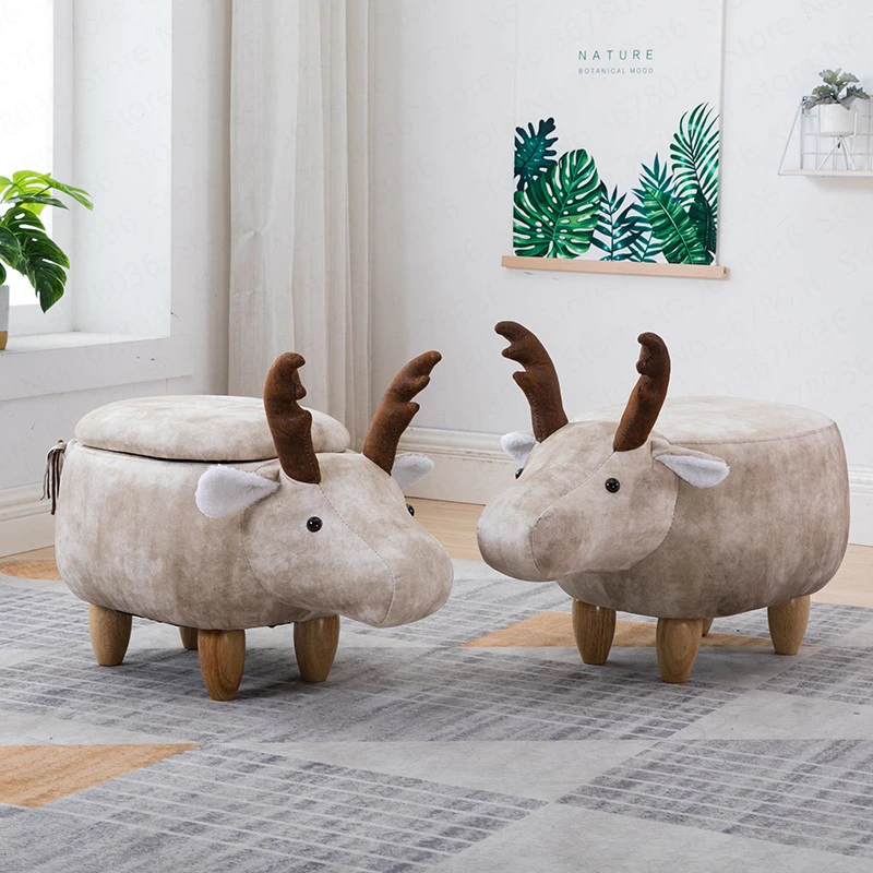 Creative Deer Change Shoes Solid Wood Storage Low Stool Sofa Bench Test Shoes Stool Creative Small Stool Children Furniture Creative Deer Change Shoes Solid Wood Storage Low Stool Sofa Bench Test Shoes Stool Creative Small Stool Children Furniture