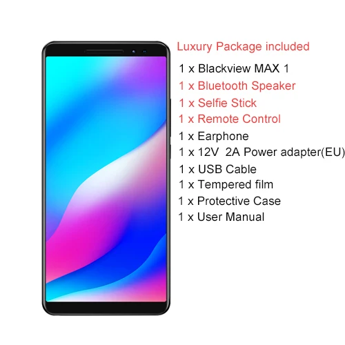 Blackview MAX 1 беспроводной проектор мобильный телефон 6,01 AMOLED 4680 мАч Android 8,1 6 ГБ+ 64 ГБ домашний кинотеатр проекторы смартфон - Цвет: Luxury Package