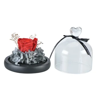 

HOT SALE Creative Presents Eternal Exclusive Rose In Glass Dome The Beauty And Beast Rose Romantic Valentine'S Day Gifts Birth