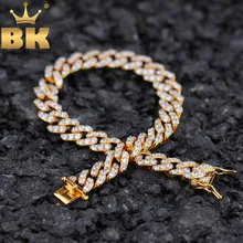 9 мм кубический цирконий, кубинские браслеты для мужчин и женщин, модные хип-хоп позолоченные серебряные браслеты, ювелирные изделия, Прямая поставка