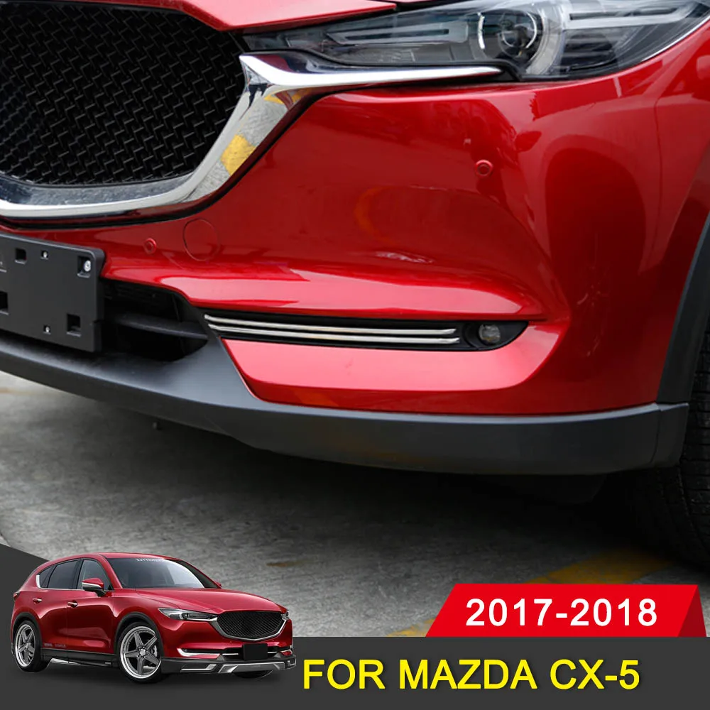 Для Mazda CX-5 CX5 CX 5 аксессуары, автомобильный передний противотуманный светильник, отделка полосок, декоративная крышка, внешний хромированный стиль