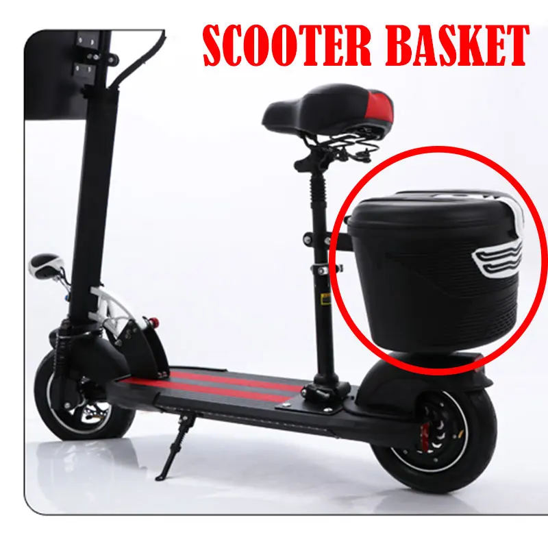 

Xiaomi M365 Plastic Basket with Cloth Lining and Lock for Electric Scooter Installation on Front or Rear