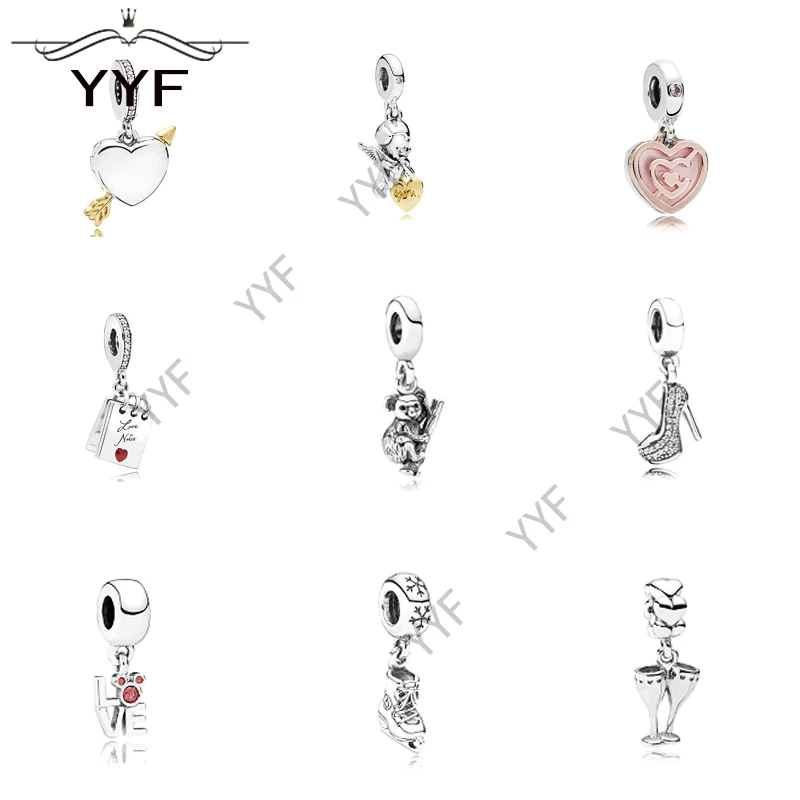 YYF оригинальный 100% S925 серебристого цвета для Пандоры бисер Обувь на высоком