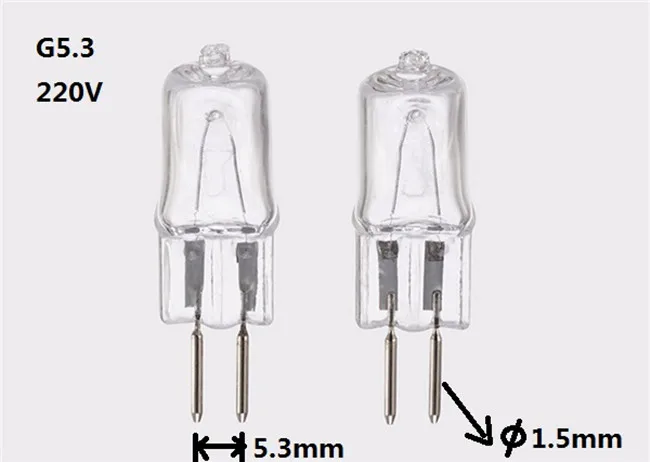 Низкие цены G5.3 220V 20 W/35 W/50 W/75 W лампы Аромалампа масляная лампа pin галогенная лампа светильник Ламповые бусины 5 шт./лот